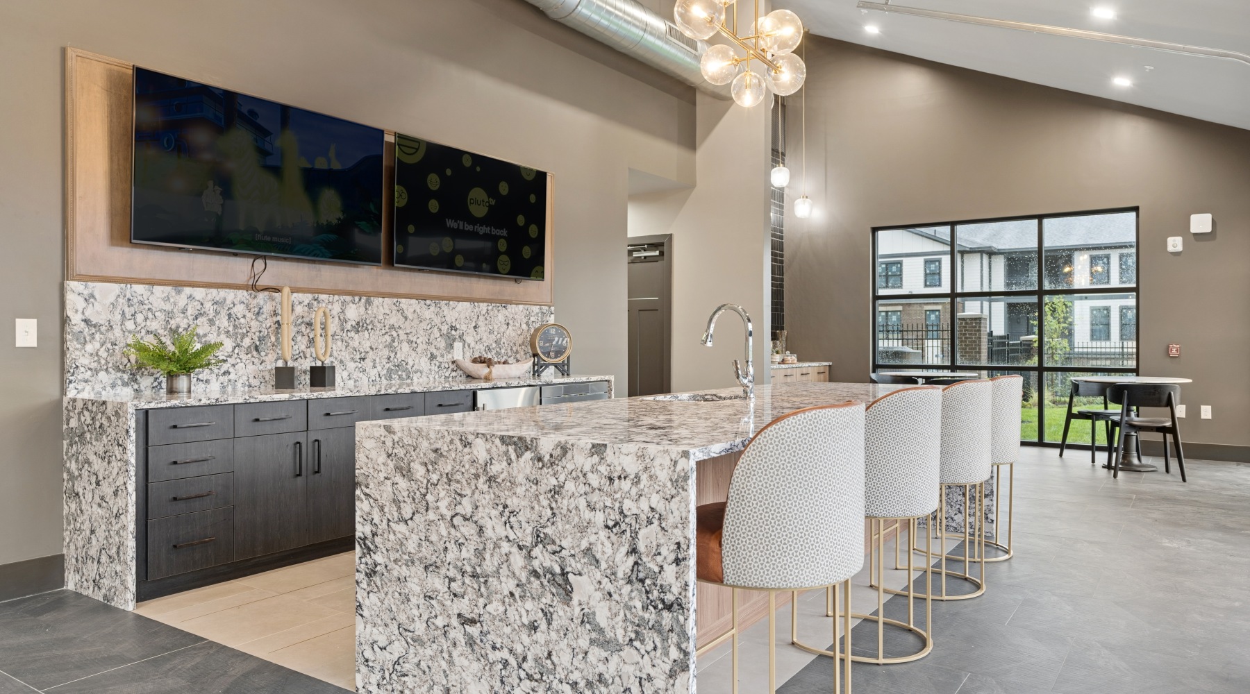 Clubhouse with furniture seating area